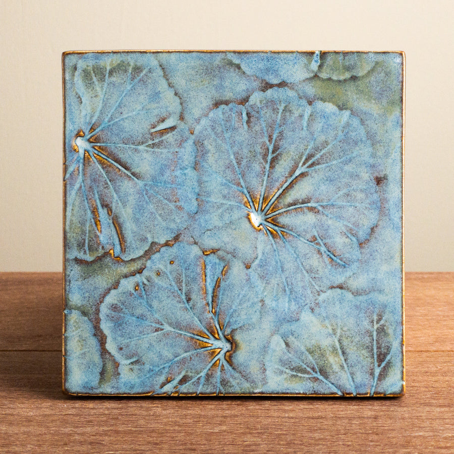 Leaf Motif Square Coaster 5"