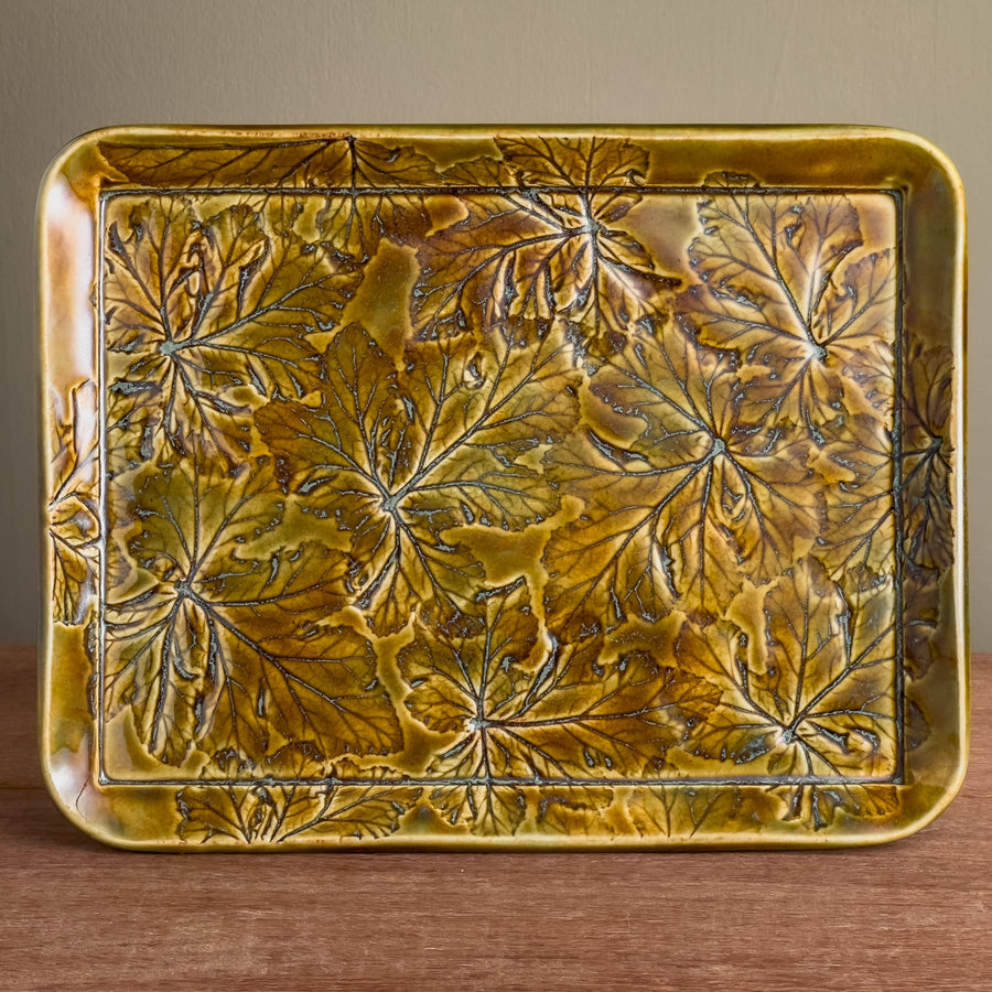 Leaf Motif Medium Platter 10" Autumn